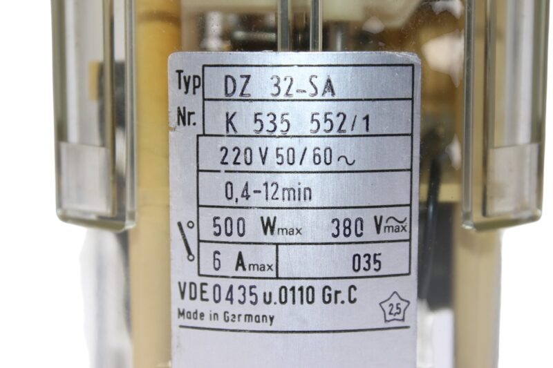 SCHLEICHER DZ 32-SA TIME RELAY 0.4-12 min - Image 2