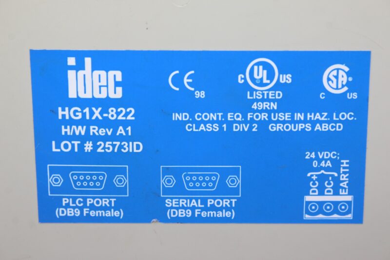 IDEC HG1X-822 TEXT DISPLAY - Image 2