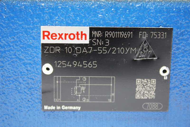 REXROTH R901119691 PRESSURE REDUCING VALVE ZDR10DA7-55/210YM