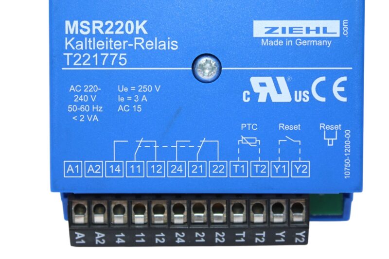 ZIEHL MSR220K RESISTOR RELAY T221775 - Image 2