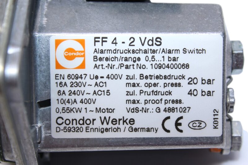TIVAL FF4-2VDS PRESSURE SWITCH 1090400068 - Image 2