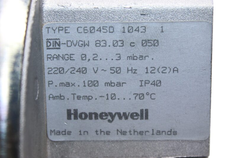 HONEYWELL C6045D 1043 GAS AIR PRESSURE SWITCH - Image 3