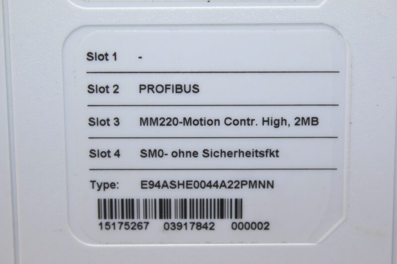 LENZE E94ASHE0044 SERVO INVERTER - Image 4