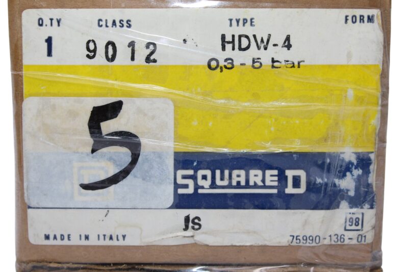 SQUARE D HDW-4SER.A PRESSURE SWITCH CLASS 9012 - Image 2