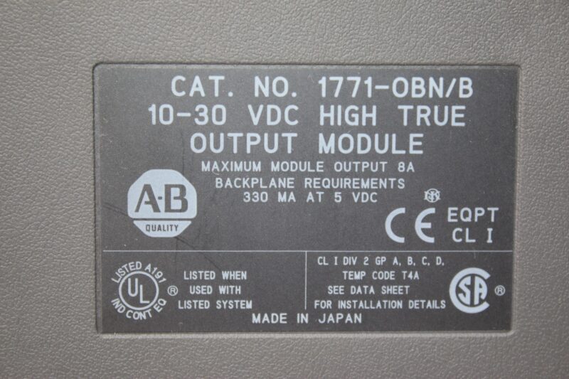 ALLEN BRADLEY 1771-OBN OUTPUT MODULE - Image 3