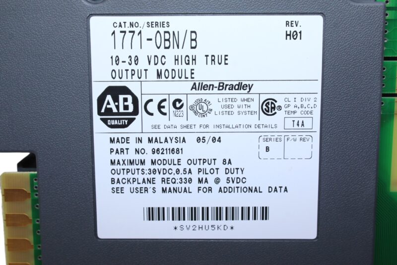 ALLEN BRADLEY 1771-OBN OUTPUT MODULE - Image 2