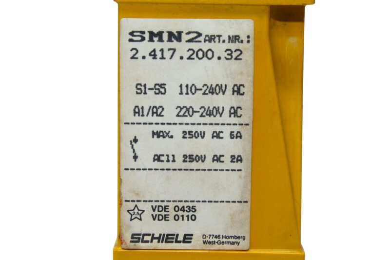 SCHIELE SMN 2 SAFETY RELAY 2.417.200.32 - Image 2
