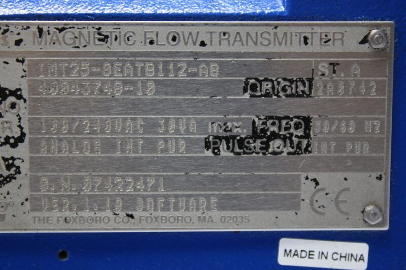 FOXBORO IMT25-SEATB11Z-AB MAGNETIC FLOW TRANSMITTER - Image 2