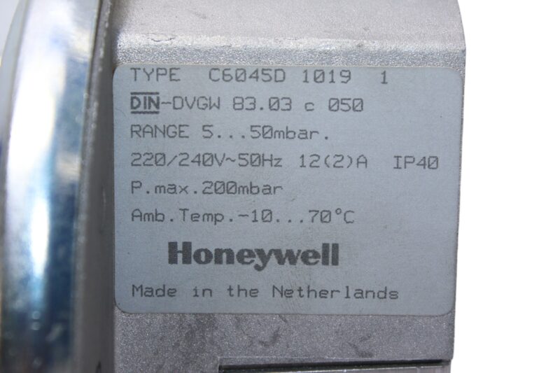 HONEYWELL C6045D 1019 GAS AIR PRESSURE SWITCH - Image 3