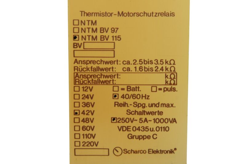 SCHARCO ELEKTRONIK NTM BV 115 SAFETY RELAY 42V - Image 2