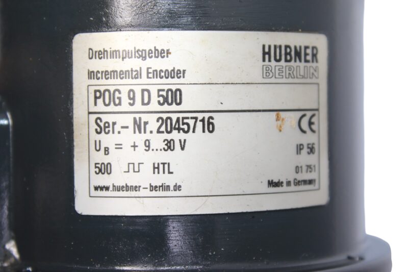 HUBNER BERLIN TDP 13.06 LS-3 ANALOG-TACHO DC-TACHOGENERATOR‎ POG 9 D 500+FSL - Image 3