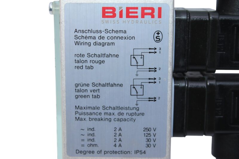 BIERI DV7.160.29016 PRESSURE SWITCH 0...160 bar - Image 5