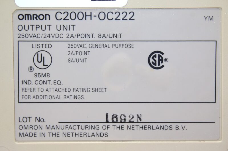 OMRON C200H-OC222 OUTPUT MODULE - Image 3