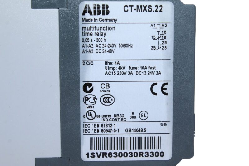 ABB CT-MXS.22 TIMER RELAY 1SVR630030R3300 - Image 2