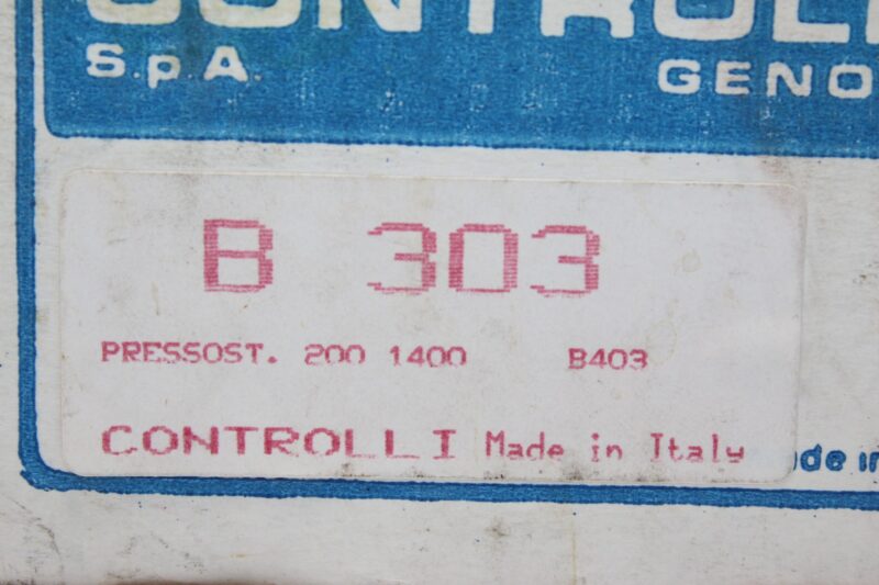 CONTROLLI B 303 PRESSURE SWITCH - Image 2