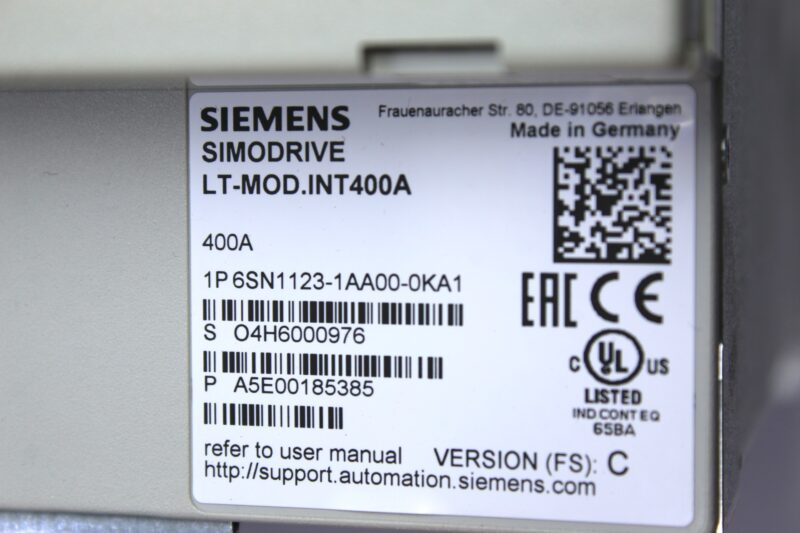 SIEMENS 6SN1123-1AA00-0KA1 POWER MODULE - Image 3