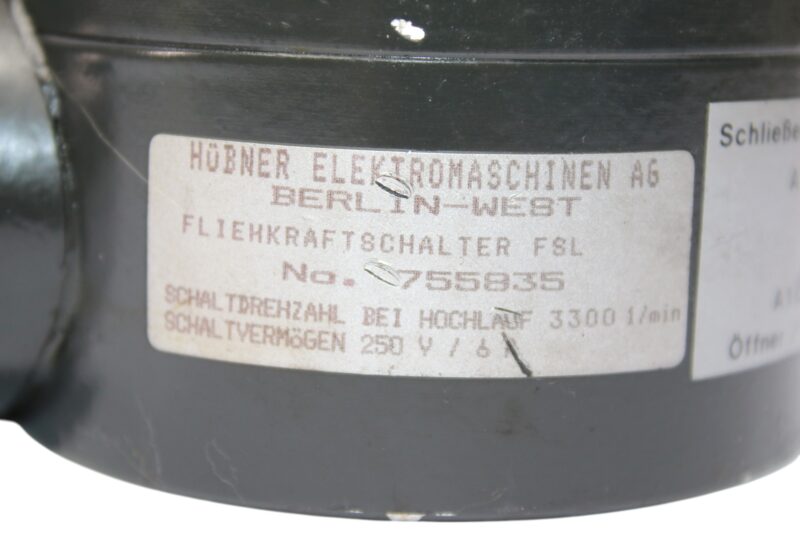 HUBNER BERLIN TDP 0.9T-3 TACHOGENERATOR‎ FSL - Image 2
