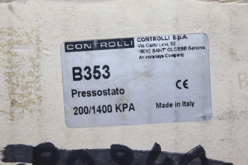 CONTROLLI B353 PRESSURE SWITCH - Image 2