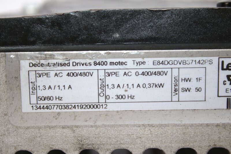 LENZE E84DGDVB37142PS INVERTER DRIVE 8400 MOTEC DRIVE 0.37 KW - Image 2