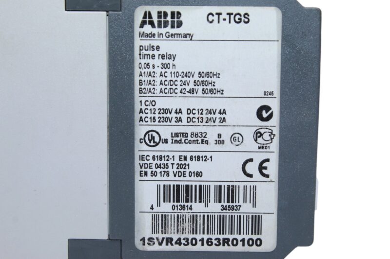 ABB CT-TGS TIMER RELAY 1SVR430163R0100 - Image 2