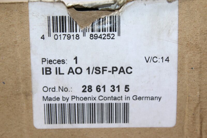PHOENIX CONTACT IB IL AO 1/SF-PAC ANALOG MODULE 2861315 - Image 2