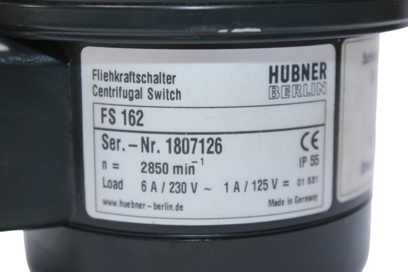 HUBNER BERLIN FS 162 SPEED SWITCH (2850 RPM) - Image 2