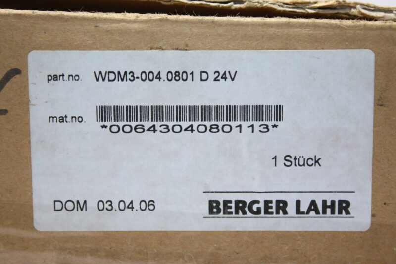 BERGER LAHR SIG WDM3-004.801 STEPPER DRIVE 64304080113 - Image 2