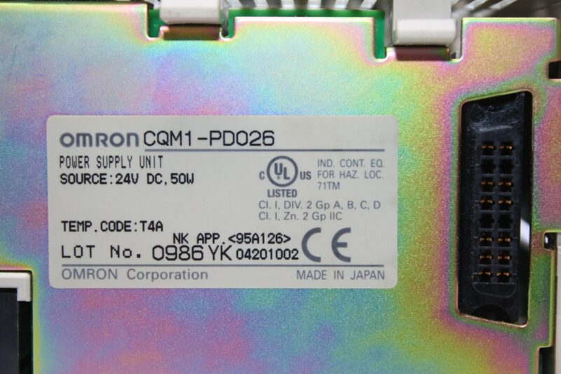 OMRON CQM1-PA026 POWER SUPPLY UNIT - Image 3