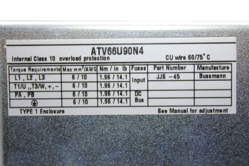TELEMECANIQUE ATV66U90N4 SPEED DRIVE CONTROLLER - Image 3