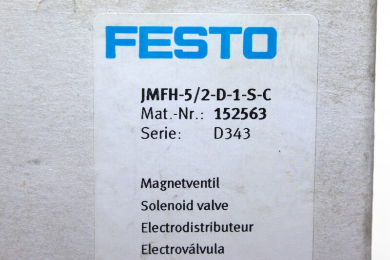 FESTO JMFH-5/2-D-1-S-C SOLENOID VALVE 152563 - Image 2