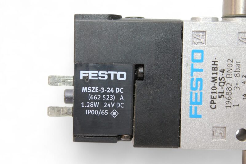 FESTO CPE10-M1BH-5L-QS-4 SOLENOID VALVE 196882 - Image 3