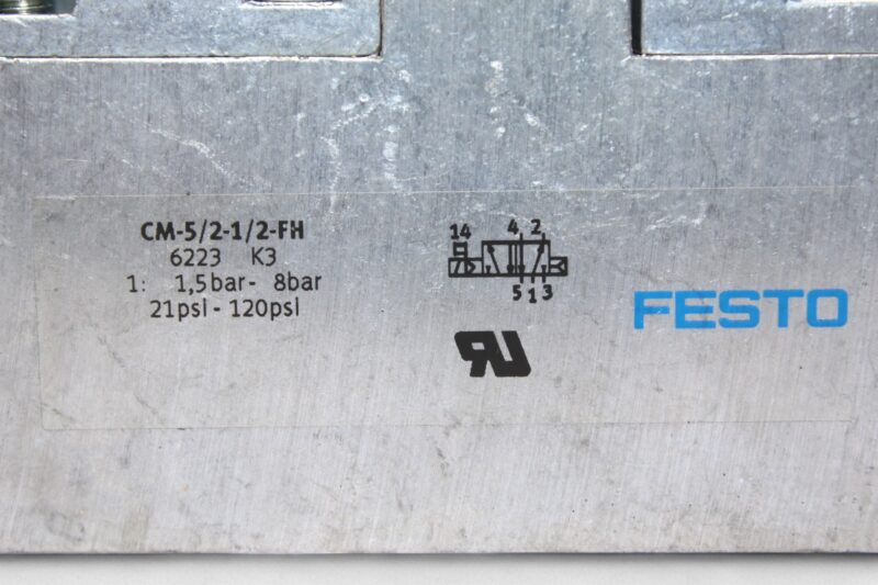 FESTO CM-5/2-1/2-FH SOLENOID VALVE 6223 - Image 2