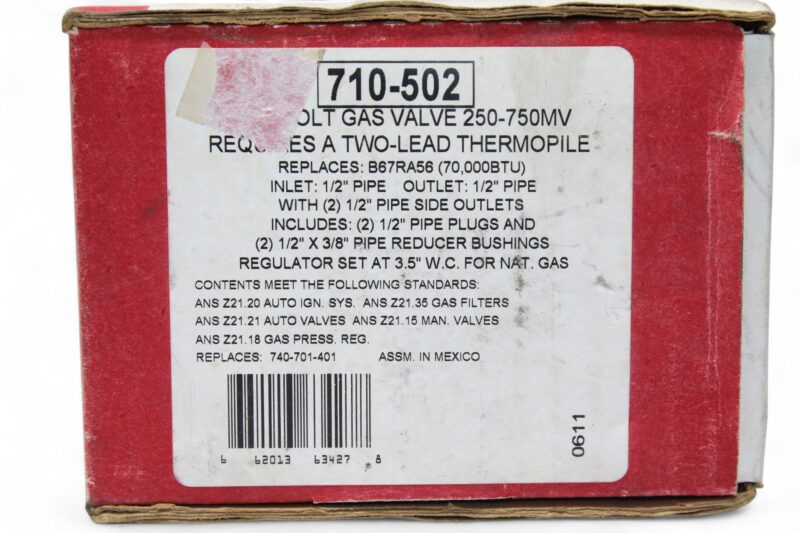 ROBERTSHAW 710-502 GAS VALVE 7000MVRLC - Image 2
