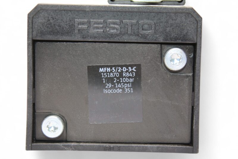 FESTO MFH-5/2-D-3-C SOLENOID VALVE 151870 - Image 2