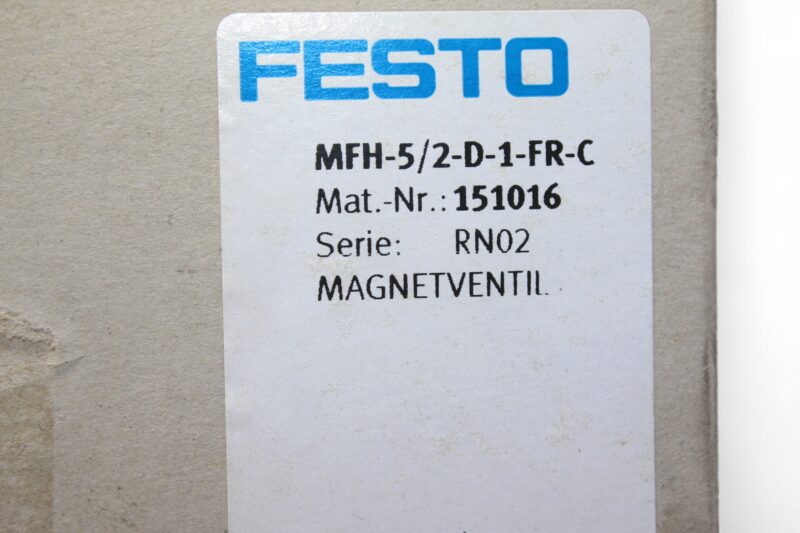 FESTO MFH-5/2-D-1-FR-C SOLENOID VALVE 151016 - Image 2