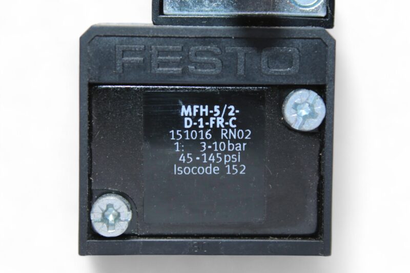 FESTO MFH-5/2-D-1-FR-C SOLENOID VALVE 151016 - Image 3
