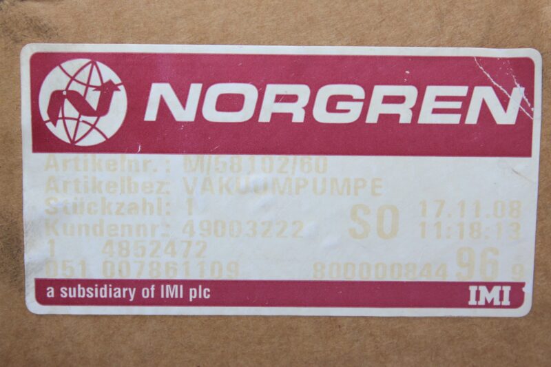 NORGREN M/58102/60 MULTI STAGE VACUUM PUMP - Image 2