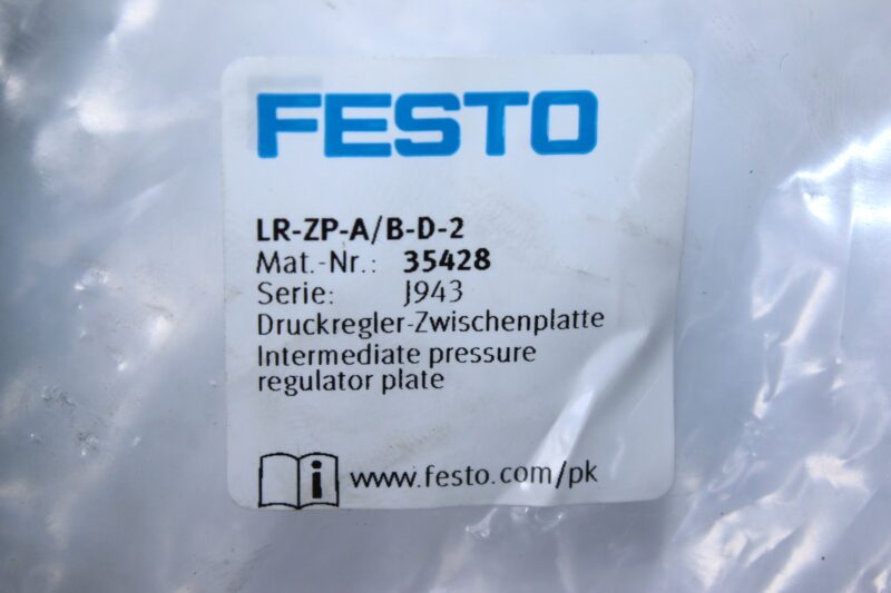 FESTO LR-ZP-A/B-D-2 REGULATOR PLATE 35428 - Image 2
