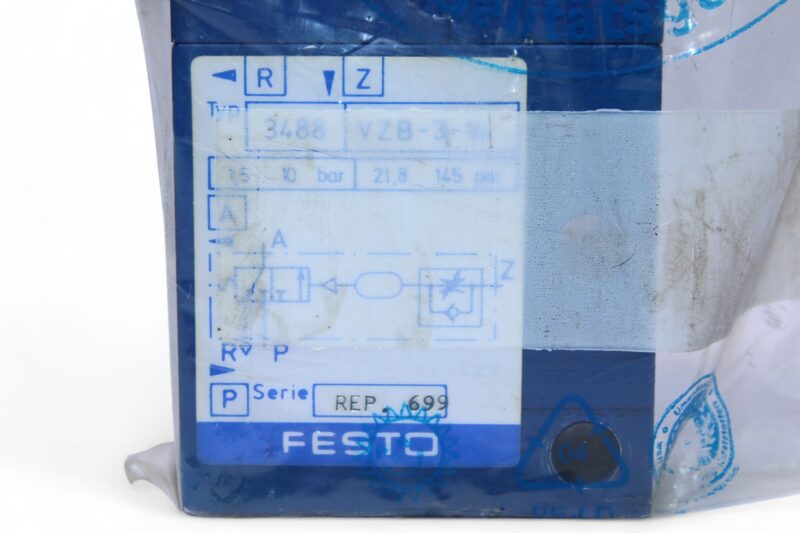FESTO VZB-3-1/4 TIME DELAY VALVE 3488 - Image 2