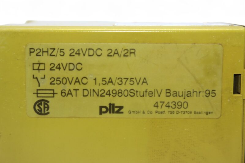 PILZ P2HZ 5 2S/2O TWO HAND RELAY 474390 - Image 2