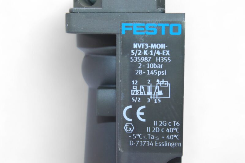 FESTO NVF3-MOH-5/2-K-1/4-EX SOLENOID VALVE 535987 - Image 3