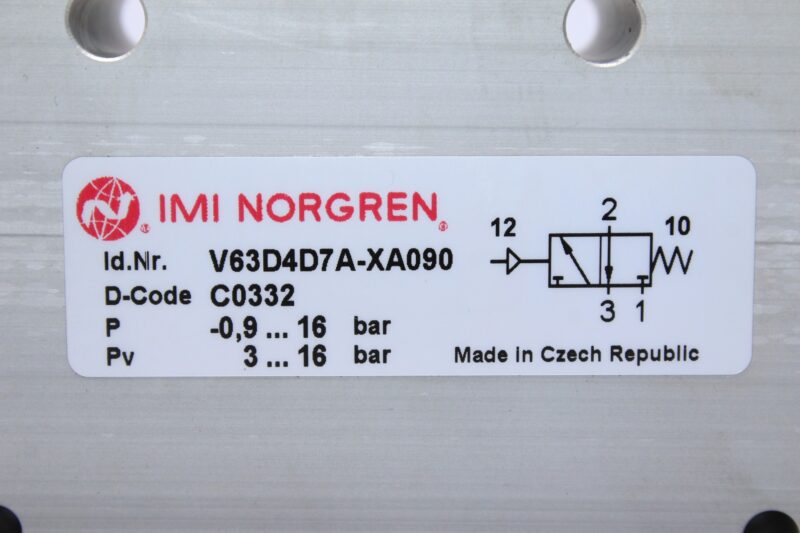 NORGREN V63D4D7A-XA090 PNEUMATIC VALVE - Image 2