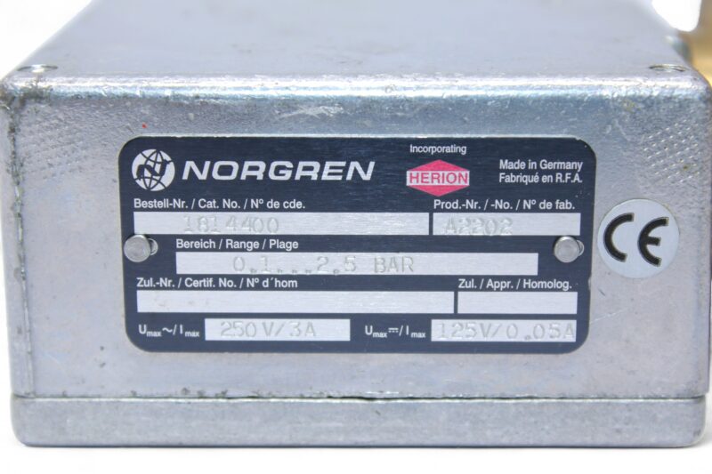 NORGREN 1814400 PRESSURE SWITCH - Image 2