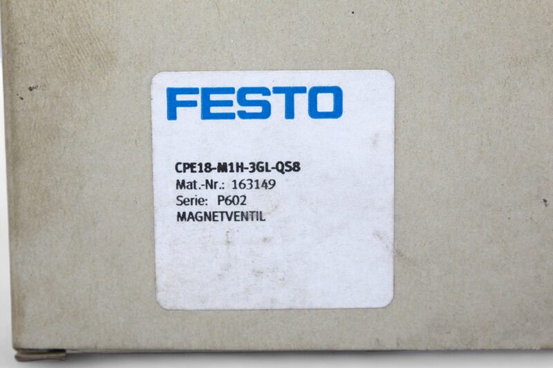 FESTO CPE18-M1H-3GL-QS-8 SOLENOID VALVE 163149 - Image 2