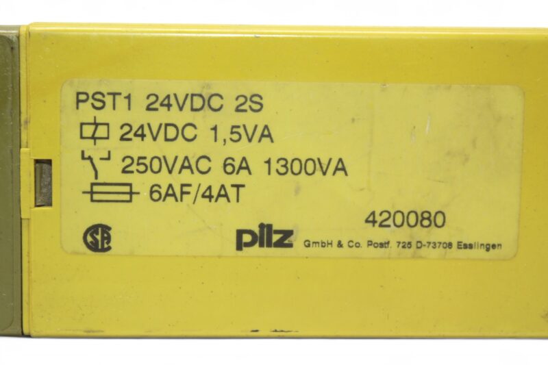 PILZ PST 1 24 VDC 2S SAFETY GATE MONITOR 420080 - Image 2