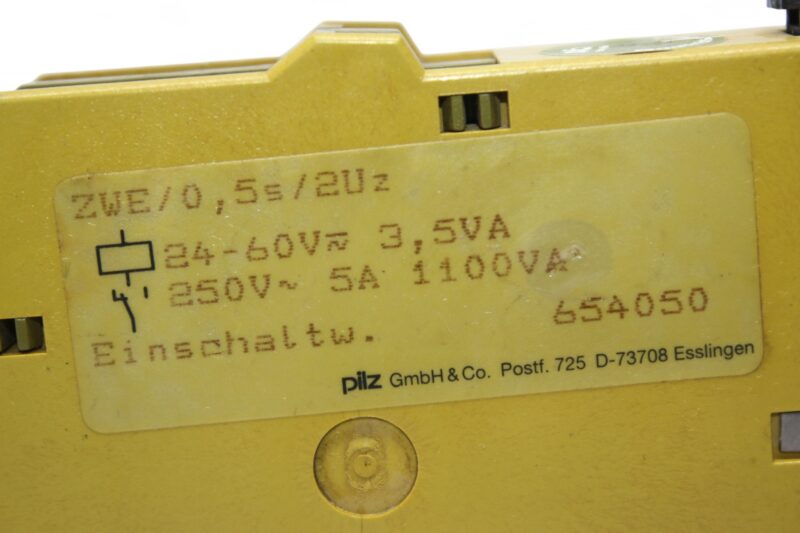 PILZ ZWE/0,5S/2Uz TIMER RELAY 654050 - Image 2