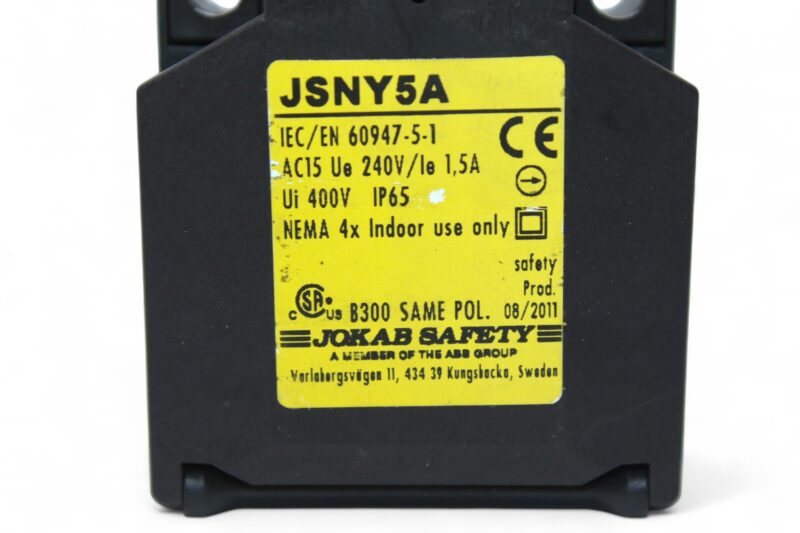 JOKAB SAFETY JSNY5A INTERLOCK SWITCH - Image 2