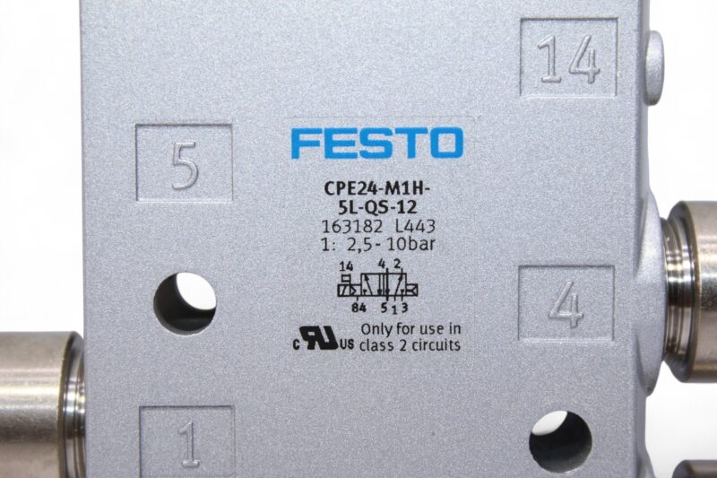FESTO CPE24-M1H-5L-QS-12 SOLENOID VALVE 163182 - Image 3