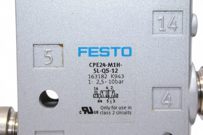 FESTO CPE24-M1H-5L-QS-12 SOLENOID VALVE 163182 - Image 2