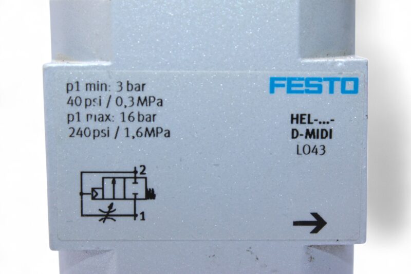 FESTO HEL-D-MIDI ON/OFF VALVE 186521 - Image 2